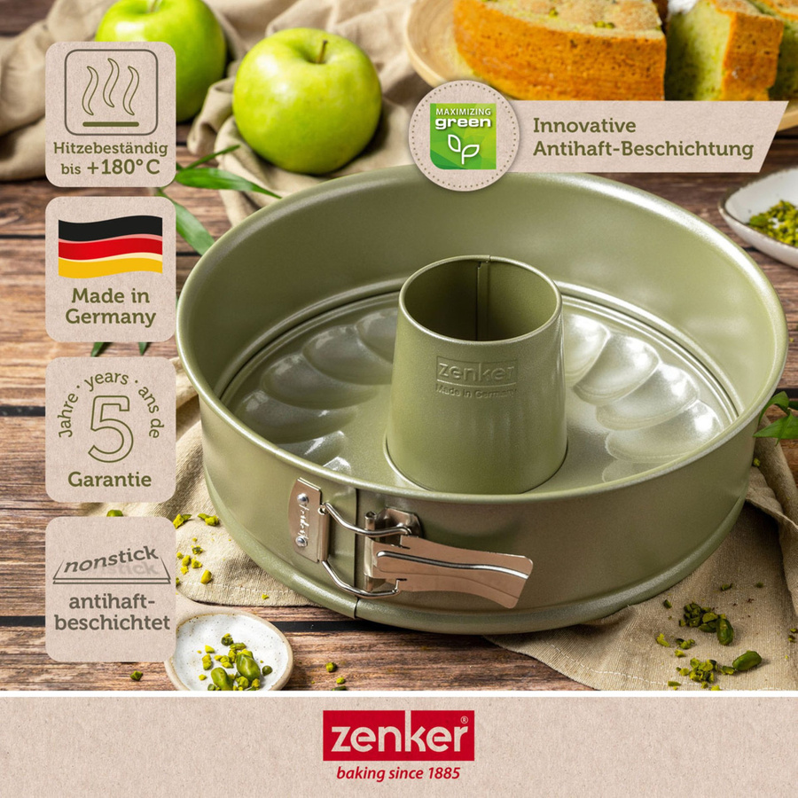 Zenker Springform Green Vision mit Flach- und Rohrboden, Ø 26 cm, Antihaftbeschichtung Ceramic, Farbe Green - Bild 2