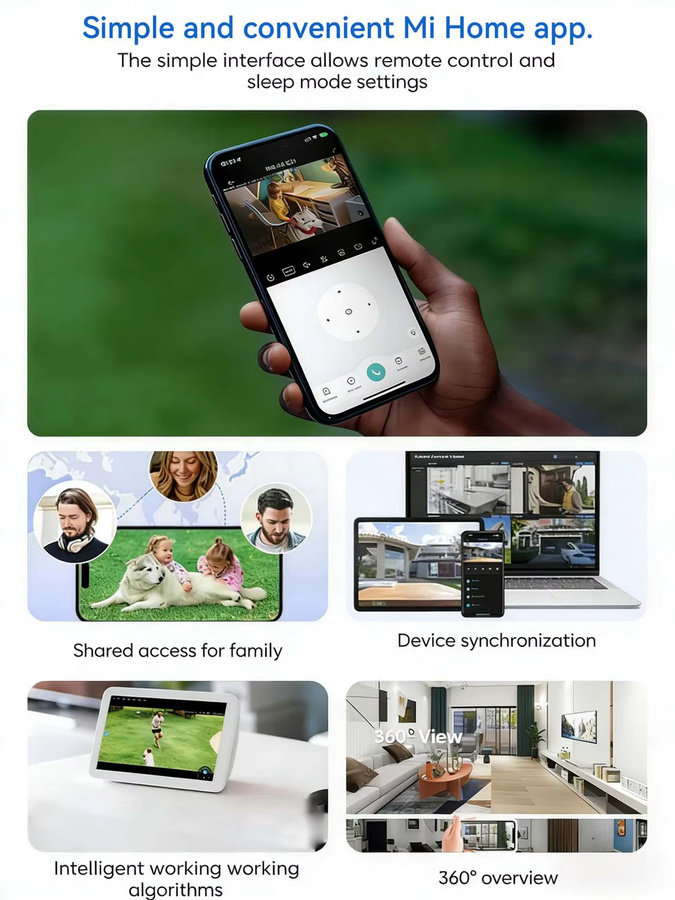 PEGATAH O-Kam Pro WLAN Innen-Babyüberwachungskamera mit 5MP, 2,4G/5G Dualband, Farb-Nachtsicht, Menschenverfolgung und PTZ-Funktion, Weiß - Bild 4