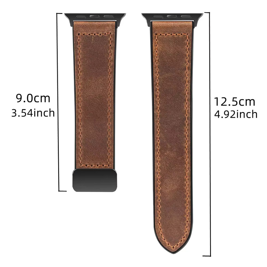 Uhrenarmband Silikon, Leder, Schwarz, Unisex - Bild 2