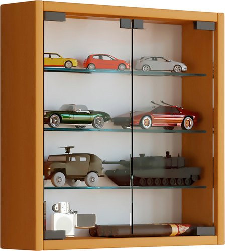 VCM Wandvitrine Mandosa S in Braun mit Glastüren und ESG-Sicherheitsglas, B/H/T: 40 x 40 x 10 cm - Bild 2