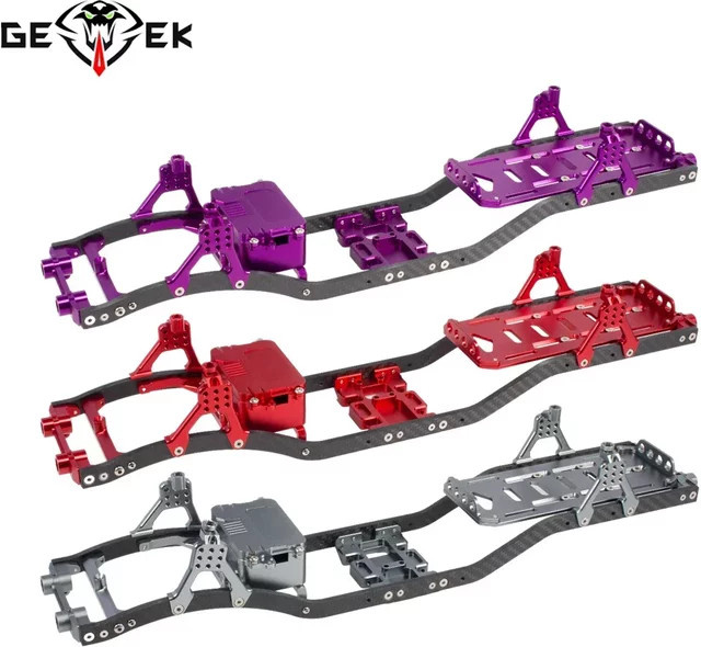 MALOM RC SCX10 Chassis-Set für 1/10 RC Crawler, Schwarz, Metall - Bild 1
