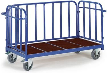 Rollcart Transportsysteme Dreiwandwagen aus Stahl in Blau, B: 160 cm, T: 84 cm, H: 88 cm, Tragkraft 1.200 kg - Bild 1