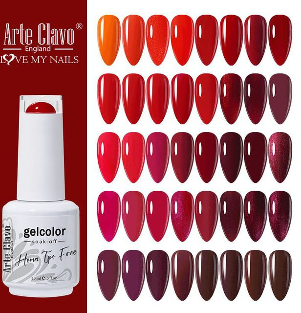 Arte Clavo Red Color Series Nagellack, Red, Glänzend, 15 ml - Bild 1