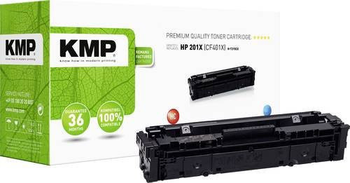 KMP Tonerpatrone Cyan kompatibel mit HP 201X und CF401X für Laserdrucker mit 2300 Seiten Reichweite - Bild 1