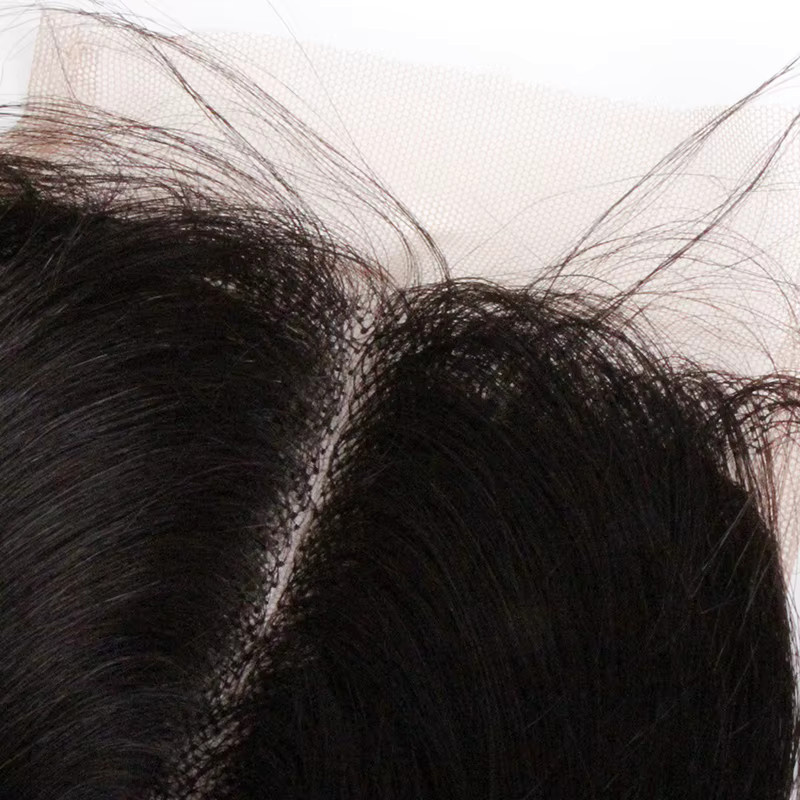 Htonicca Echthaar-Extensions, kurzes gewelltes Haar, 4 Bündel mit Verschluss - Bild 3