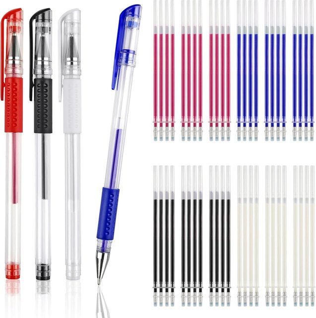 JAY HOME Stoffmarkierungsstifte Set mit 4 wärmelöschbaren Kreidestiften und 8 Nachfüllungen für Nähen, Quilten und Sticken - Bild 1