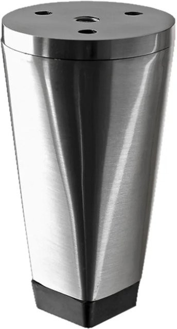 Hettich Möbelfuß Neiva in Edelstahl-Optik, Farbe Silber, Durchmesser: 50 mm, Höhe: 100 mm - Bild 1