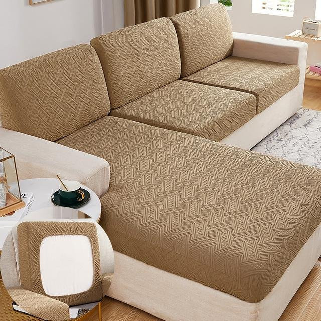 Lellen Jacquard-Sofa-Sitzbezüge aus Stretch-Material mit Karomuster für Wohnzimmer und Hotel, 1R (45-60 cm) - Bild 1