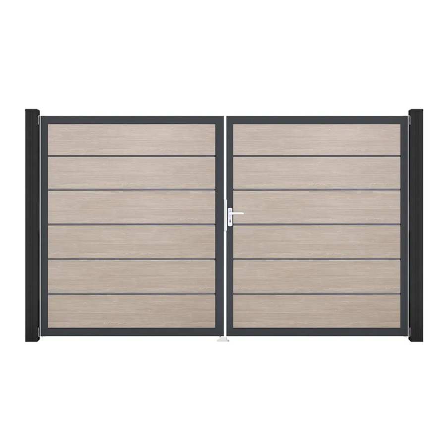 GroJa Tor Basicline Premium 2-flügelig Sheffield Oak Rahmen B: 306 cm, H: 180 cm, DIN Rechts - Bild 2