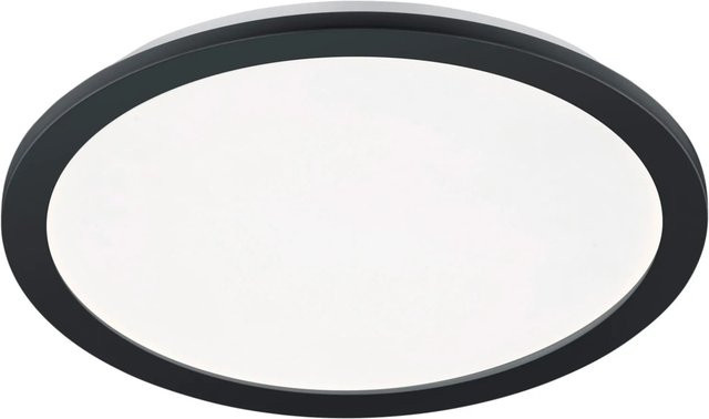 Reality LED Deckenleuchte Camillus Schwarz matt rund dimmbar B/T/H: 400 x 400 x 30 mm - Bild 1