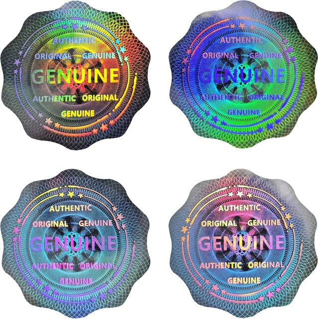 Silberne holographische Aufkleber in Blumenform zur Versiegelung und Dekoration, 200 oder 400 Stück - Bild 1