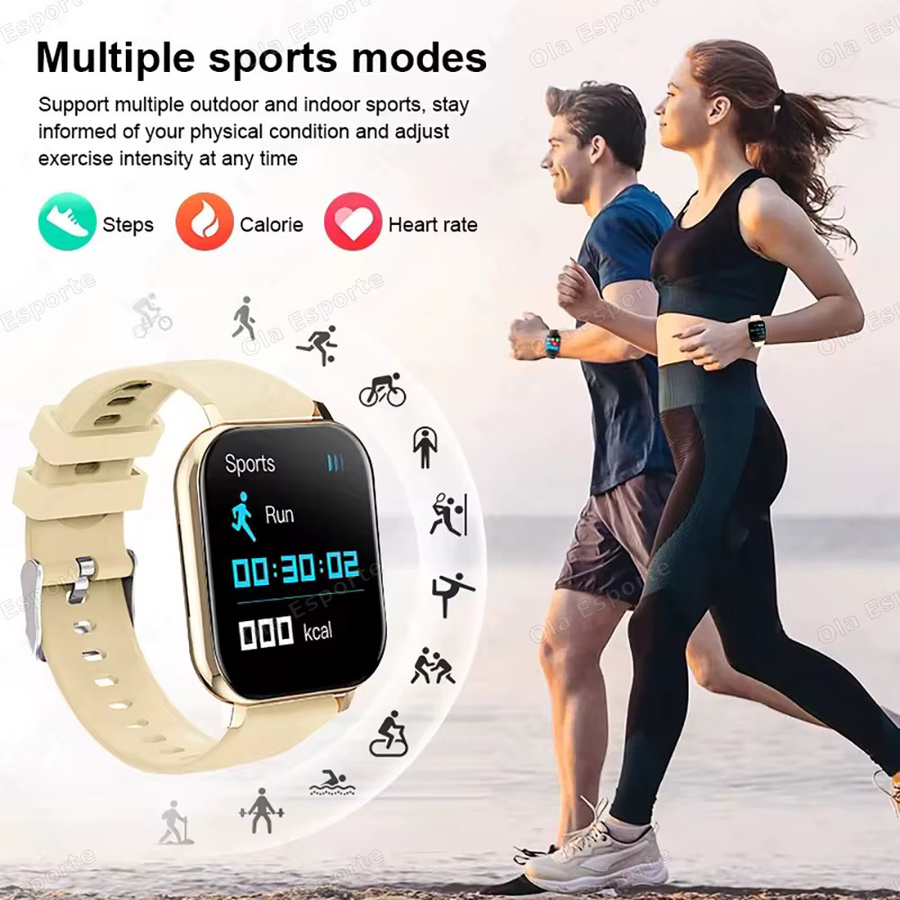 Ola Esporte Smartwatch in Gold mit 1,83 Zoll Display für Anrufbenachrichtigungen, Schlafüberwachung und Aktivitätsverfolgung, kompatibel mit Android und iOS - Bild 6