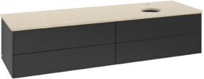 V&B Waschtischunterschrank Antao ohne Frontstruktur, Blau, B/T: 160 x 50 cm, wandmontiert - Bild 1