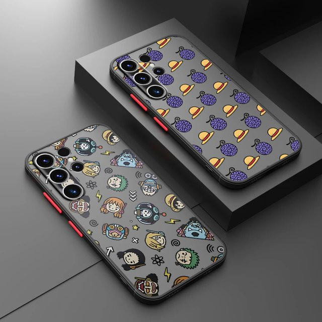 Niedrige Cartoon One Piece Handyhülle für Samsung Galaxy S25 S24 S23 S22 S21 S20 S10 S9 Ultra Plus Edge in Multicolour - Bild 1