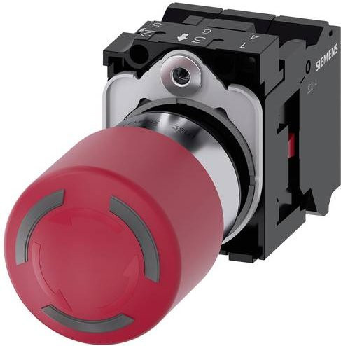 Siemens Not-Halt-Pilzdrucktaster Push Button in Rot und Gelb - Bild 1
