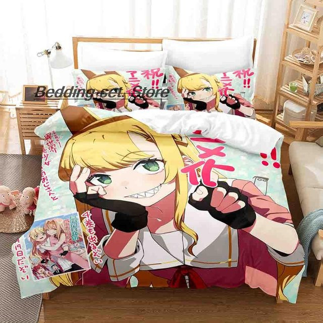 Bettwäsche Set Fantasy Bishoujo Anime Design mit Reißverschluss, B/B: 135 x 200 cm - Bild 1
