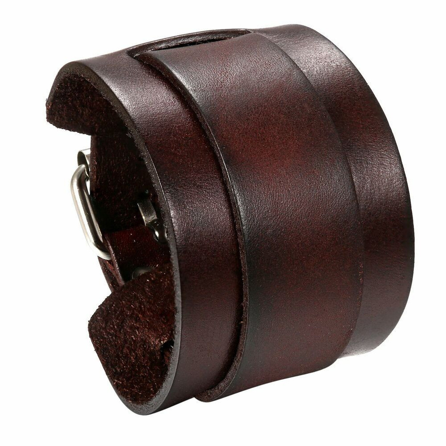 SHyingyou Uhrenarmband Leder, Punk, Schwarz, Unisex - Bild 1