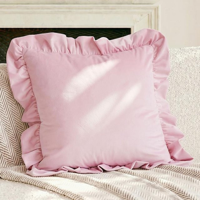 JMG Clothing Quadratisches Kissenbezug Rosa, Weiches Sommer-Kühlkissen für Sofa und Schlafzimmer, B/T/H: 45 x 45 x 45 cm - Bild 1
