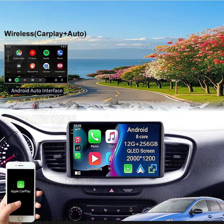 TIEYEZ Android 15 Multimedia Radio für Kia Ceed 3 CD 2018 - 2022 mit Carplay, WIFI, 4G, GPS und Navigation in Schwarz - Bild 4