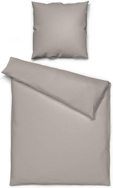 Beau Rêve Bettwäsche Set aus Baumwolle Renforce in Grau, bestehend aus Bettbezug und Kissenbezug, Oeko-Tex Standard 100, Bettbezug Breite: 135 cm, Höhe: 200 cm, Kissenbezug Breite: 80 cm, Höhe: 80 cm - Bild 1