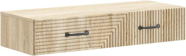 vidaXL Wandmontierter Beistelltisch in Sonoma-Eiche, modern, B/T/H: 87,5 x 34,5 x 17 cm - Bild 1