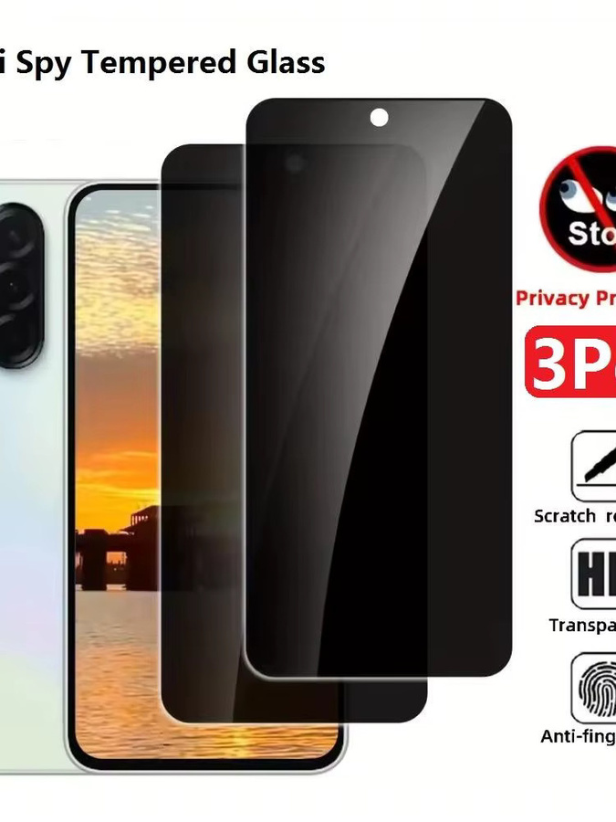 3er-Pack Privatsphäre-Displayschutz für Samsung Galaxy A41 A51 M10 M10S M20 M30 M30S M40 F02S F04 F05 F12 F13 F14 F22 F41 F62 in Transparent - Bild 7