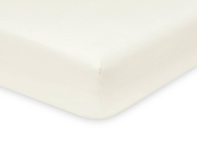 Select Spannbetttuch Jersey aus Baumwolle und Elasthan in Beige Perlmutt, B/T: 180 x 200 cm - Bild 1