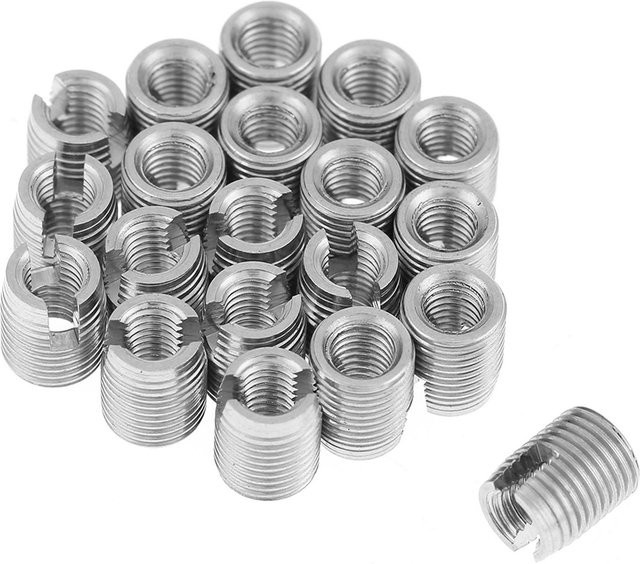 20 Stück Meterk Gewindeeinsatz M3 x 6mm aus Edelstahl SUS303 in Silber - Bild 1