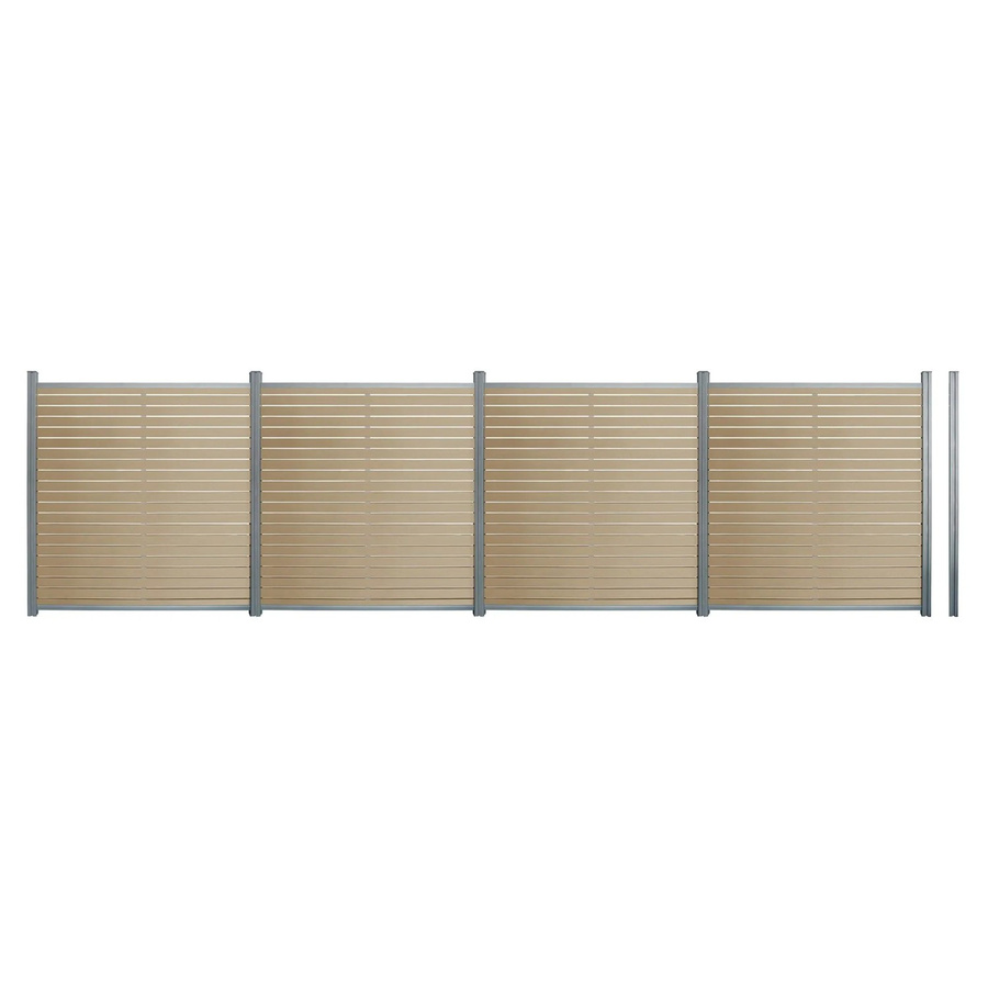 Home Deluxe WPC Sichtschutzzaun Alira Teak Set bestehend aus 4 Elementen und 6 Pfosten B/H: 708 x 185 cm - Bild 2