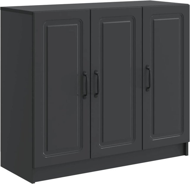 vidaXL Sideboard in Schwarz mit industriellem Look aus Holzwerkstoff, B/T/H: 89 x 34,5 x 77 cm - Bild 1
