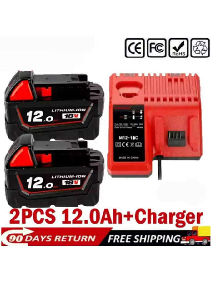Milwaukee M18B5 Akku 18 V mit 12000 mAh für M18 Elektrowerkzeuge, Modell 48-11-1860 mit 21700-Zellen - Bild 6