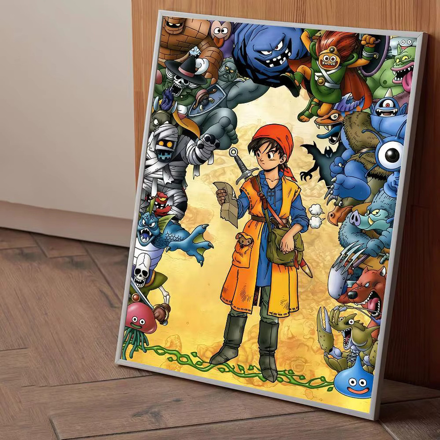Selbstklebendes D-Dragon Quest Poster aus Papier in Multicolour für deine Wandgestaltung - Bild 5