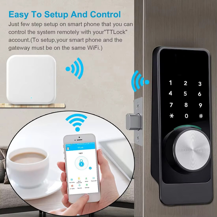 TTlock Smart Home Gateway Bluetooth zu 4G/WiFi Hub zur Fernsteuerung via App in Weiß - Bild 3