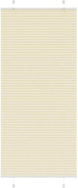 vidaXL Plissee Creme in Beige, halbtransparent, Polyester, B: 85 cm, H: 200 cm - Bild 1