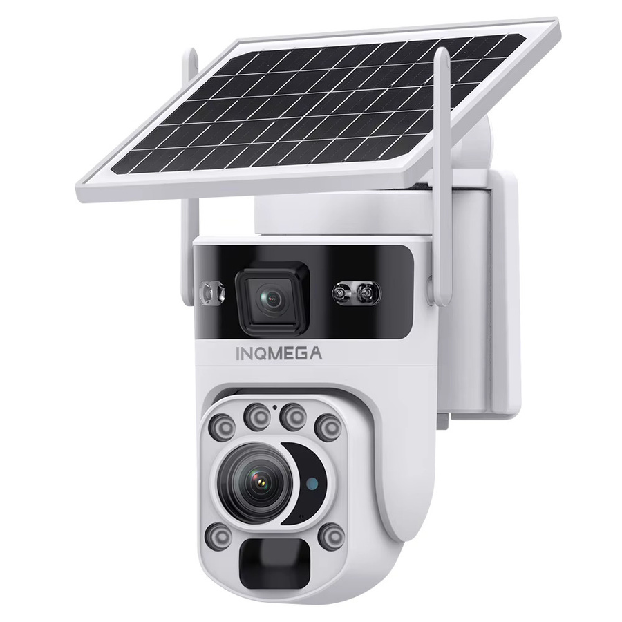 INQMEGA Solarkamera mit 12MP Auflösung, 60X optischem Zoom, Dual Screen, PTZ, PIR Erkennung und Auto Tracking, 4G/WiFi Überwachungskamera in Weiß - Bild 6