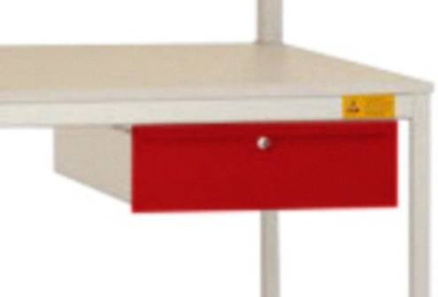 Manuflex LD4123.3003 ESD Einzelschubfach mit Schloss in Rubinrot RAL 3003, B/T/H: 42,5 x 55,0 x 13,5 cm - Bild 1