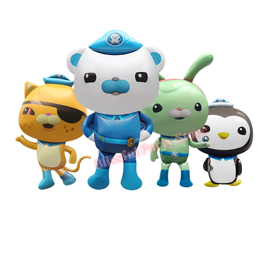 Potdemiel Octonauts Kinder Geburtstagsparty Dekoration Aluminiumfolienballons mit Kapitän, Pirat und Pinguin Peso in Mehrfarbig - Bild 2
