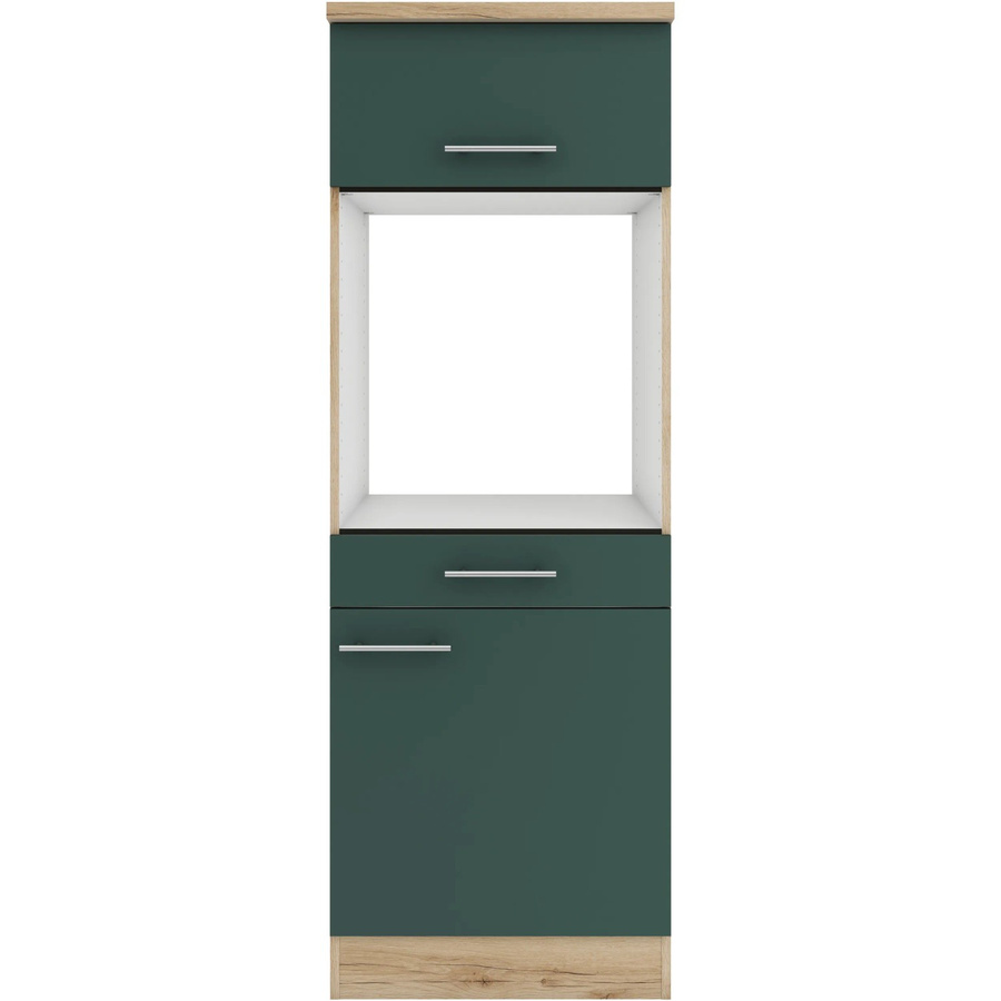 OPTIFIT Savona405 Küchen-Geräteumbauschrank in Steingrün mit Türen und Schubladen, Breite: 60 cm - Bild 2