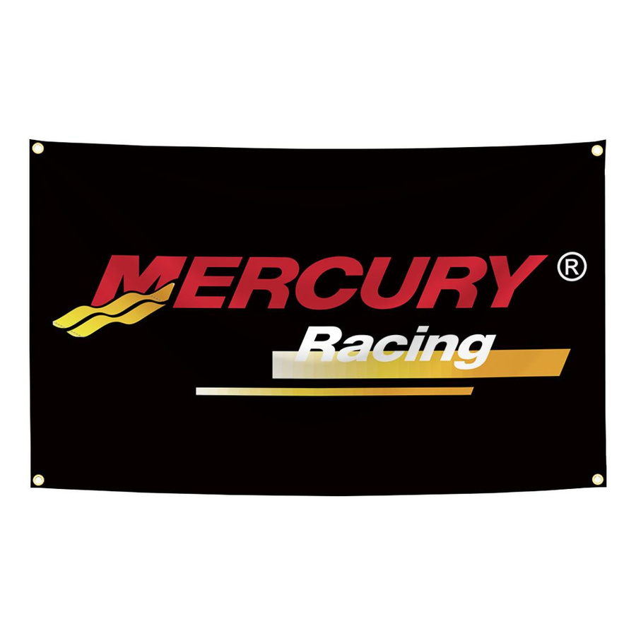 M-Mercurys Rennwagenflagge Wandteppich aus Polyester mit Digitaldruck für Garagenwandkunst und Außen Dekoration, Mehrfarbig, Breite: 90 cm, Höhe: 150 cm - Bild 2