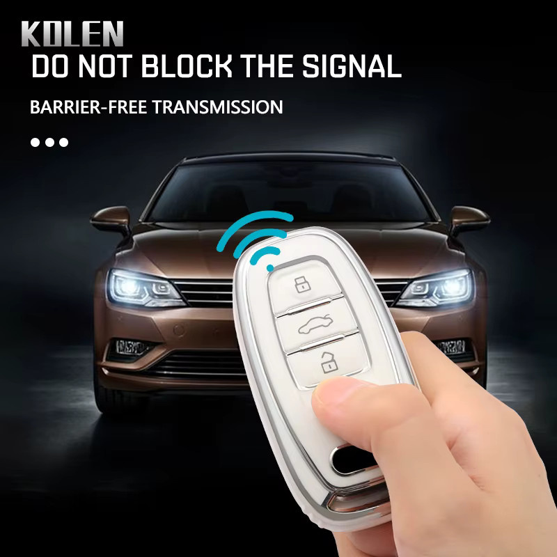 KOLEN TPU Schlüsselhülle für Audi Fernbedienung als Schutzetui für A1 A3 A4 A5 A6 A7 A8 Q3 Q5 Q7 S4 S5 S6 S7 R8 TT - Bild 5