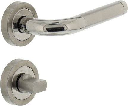Intersteel Türdrücker Agatha WC in Edelstahloptik Silber, Maße: B: 51 mm, T: 10 mm, Stift: 8 mm - Bild 1
