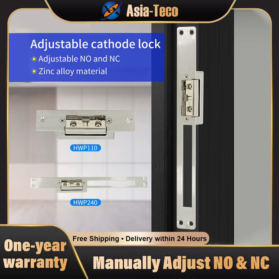 LUCKING DOOR Elektrisches Türschloss für Zutrittskontrollsysteme aus Edelstahl in Silber, 12V DC, NO/NC, ausfallsicher - Bild 5