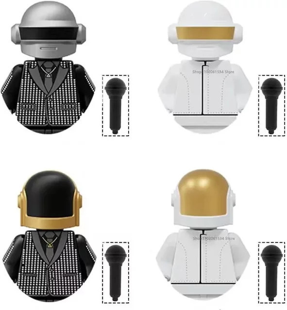 Potdemiel Daft Punk Mini-Puppen Bausteine Actionfiguren, 4-teiliges Set - Bild 1
