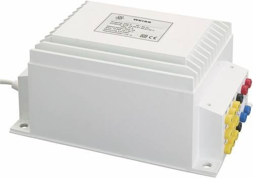 Weiss Elektrotechnik NGE200 Kompaktnetzteil Transformator in Weiss mit 1 x 230V und variablen Ausgängen 0 V, 6 V/AC, 15 V/AC, 18 V/AC, 21 V/AC, 24 V/AC, 27 V/AC - Bild 1