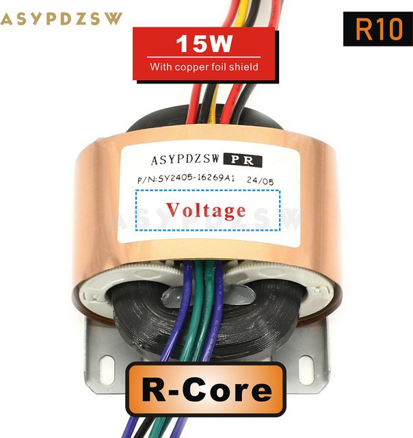 Asypdzsw R-10 15VA Typ-R Transformator mit Kupferfolien-Abschirmung, 15W, optional 12V-0-12V / 15V-0-15V / 18V-0-18V / 25V-0-25V - Bild 1