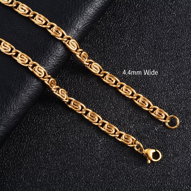 Halskette Edelstahl, Gold, 76 cm, Unisex - Bild 1