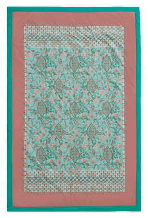 Bassetti Plaid TIGULLIO V1 in Aquagrün mit floralem Muster, B/T: 135 x 190 cm