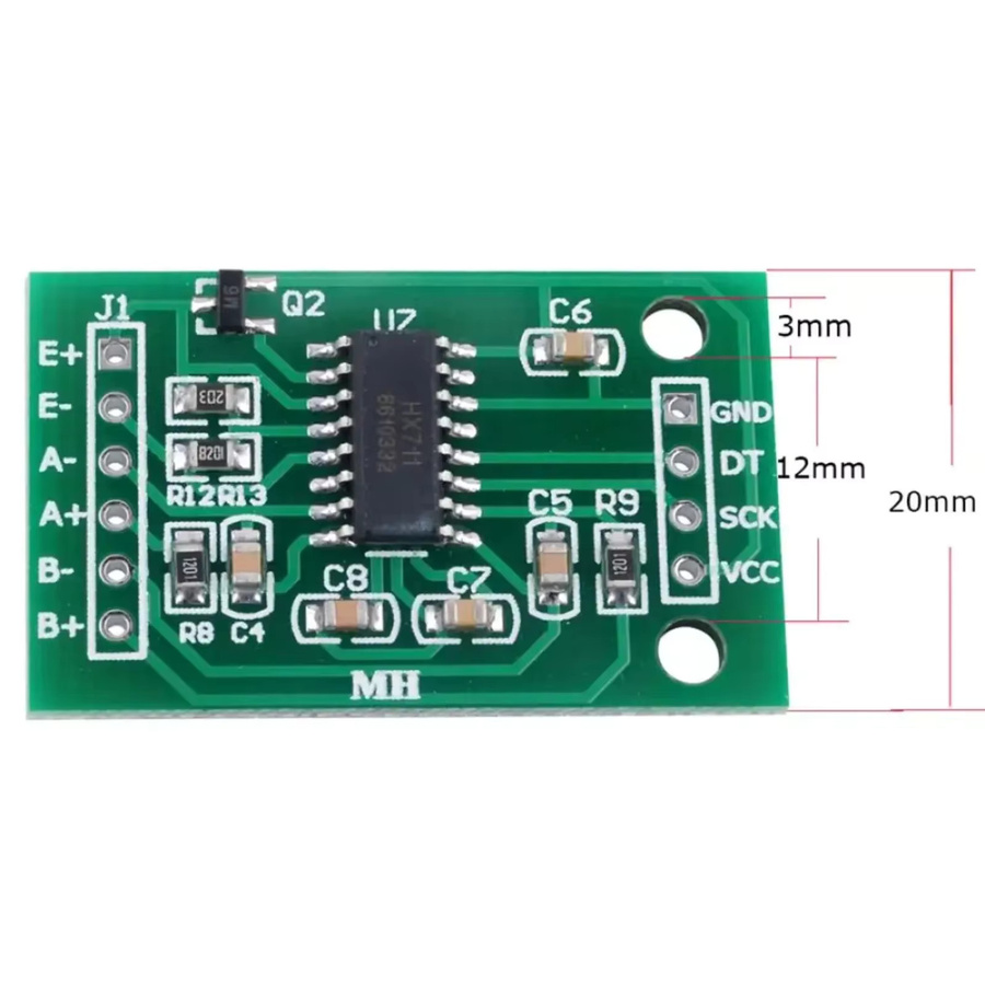 wishiot HX711 AD Modul Wägezellen-Kit mit programmierbarem Mikro-Gewichtssensor für Arduino - Bild 2