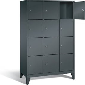 C+P Garderobenschrank Classic in Anthrazitgrau mit Schloss, H x B x T: 185 x 120 x 50 cm - Bild 1