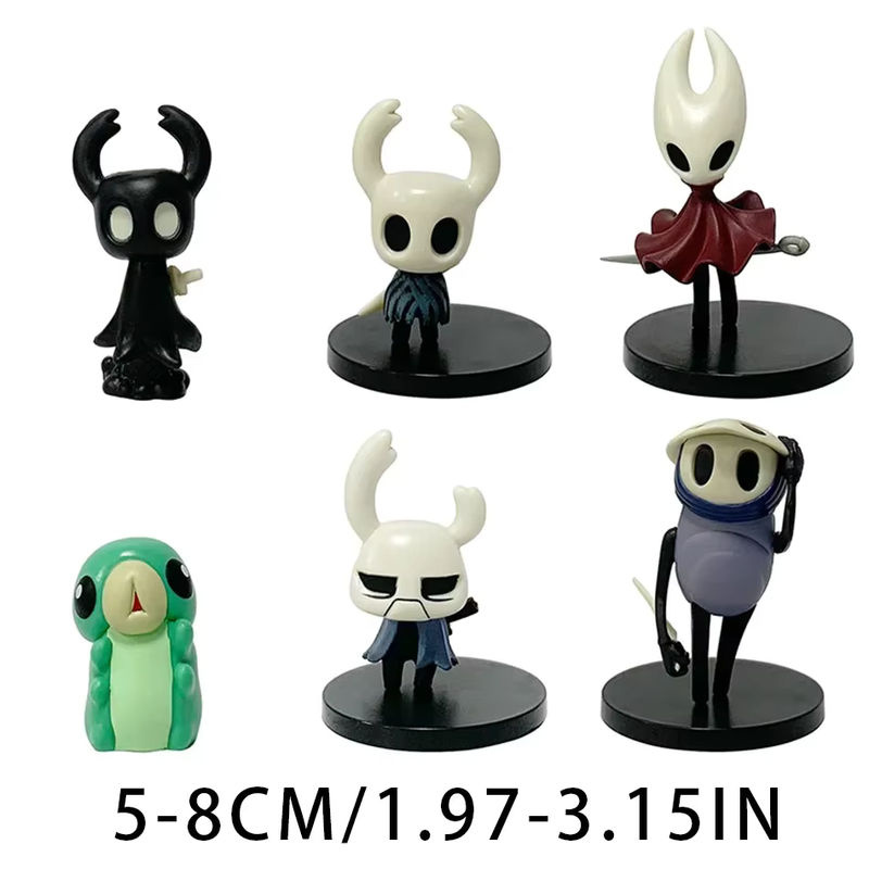 Bandai 6er-Set Hollow Knight Figuren aus Kunststoff, mehrfarbig, dekorative Modellfiguren - Bild 3